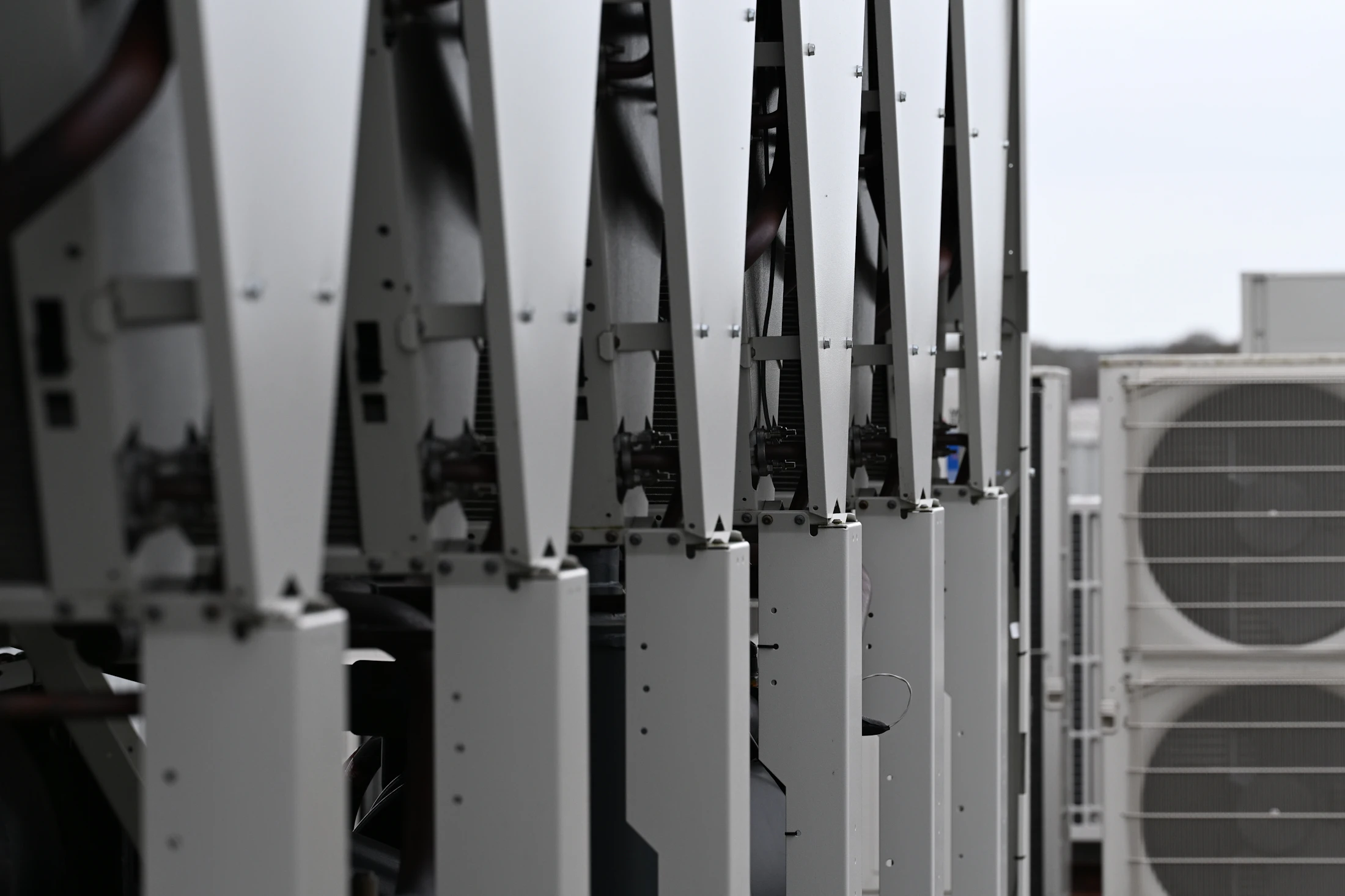 Commercial HVAC equipment installed on a rooftop
